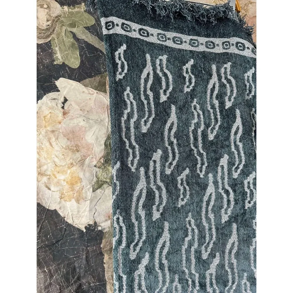 New Anthropologie Jacquard Chenille Roseto Throw Blanket Size 50